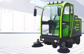 Fully enclosed driving sweeping machine