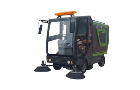 2100T Electric Ride-On Street Sweeper  with Quick-Change Garbage Bin