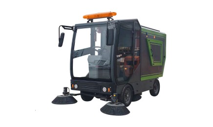 2100T Electric Ride-On Street Sweeper  with Quick-Change Garbage Bin