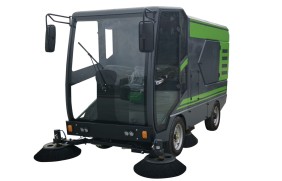 2200  Four-Wheel Full Closed Electric Ride-On Street Sweeper